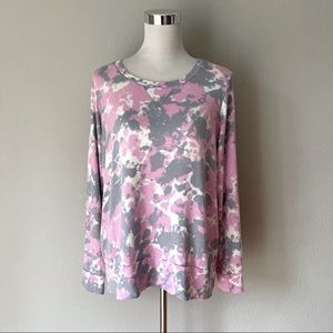 Chelsea & Theodore Pink and Gray Tie-Dye Sweatshirt